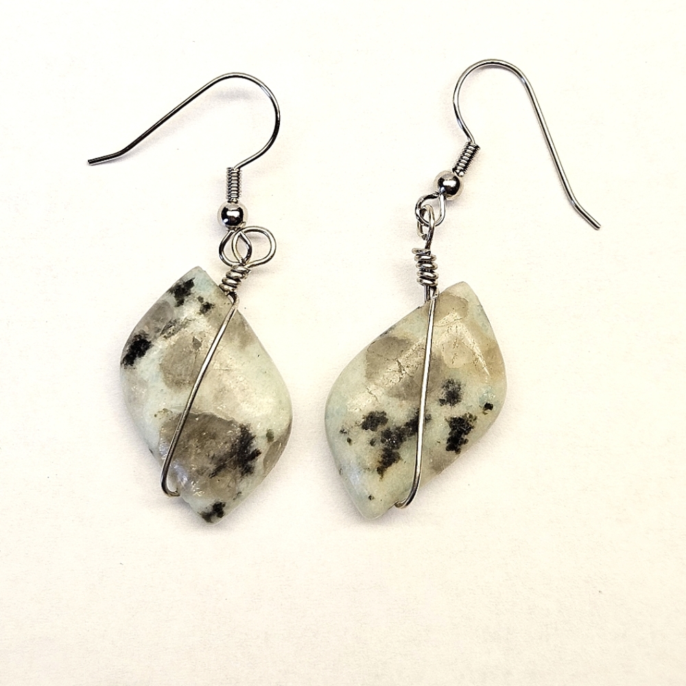 Kiwi Jasper Beaded Earrings